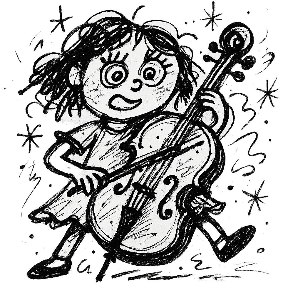 girl playing cello emoji