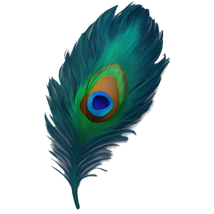 peacock feather looks like orginal emoji