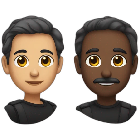 Zemmour et son ami de couleur de peau noir emoji
