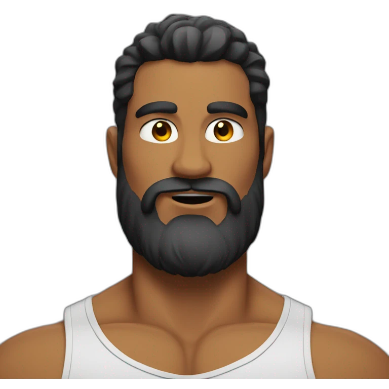 muscular beard  emoji