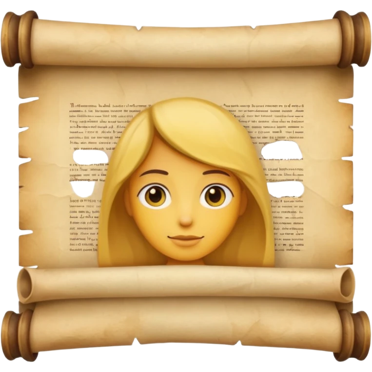 person with old scroll judgment. emoji