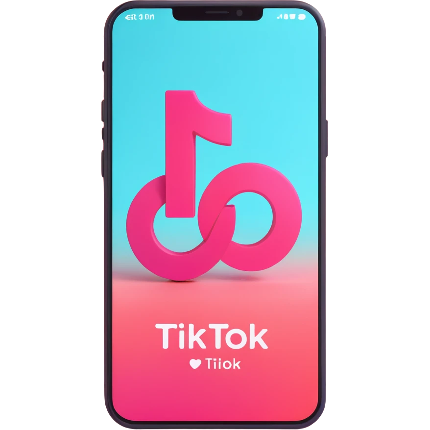 a smartphone with a tiktok video emoji