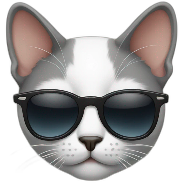 Cat with sunglasses emoji