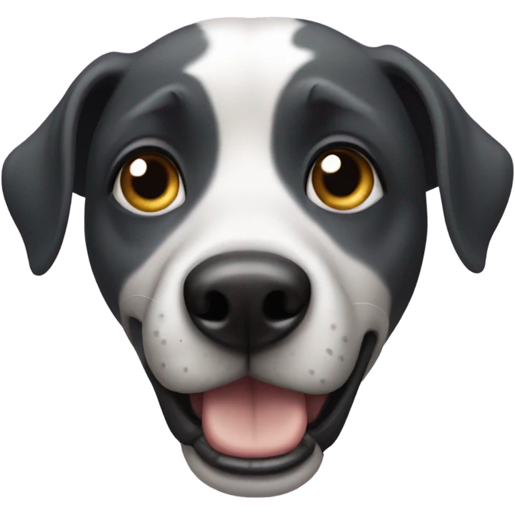 A dog with dilated pupils emoji