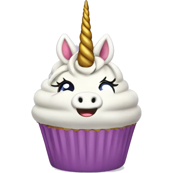 Unicorn cupcake  emoji