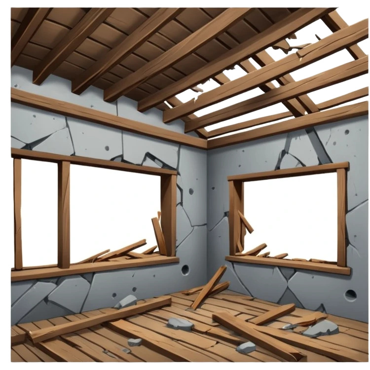 Damaged Building Interior emoji