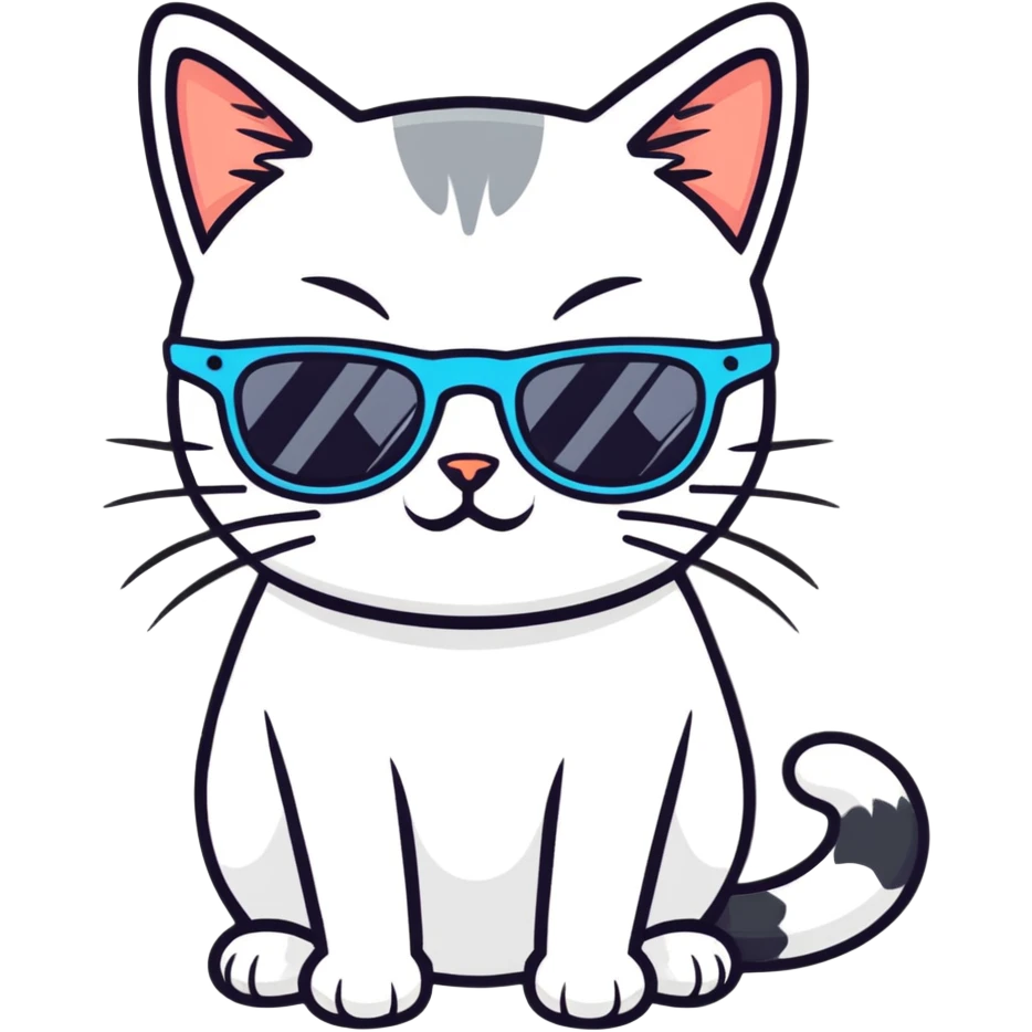 Cat with sunglasses emoji