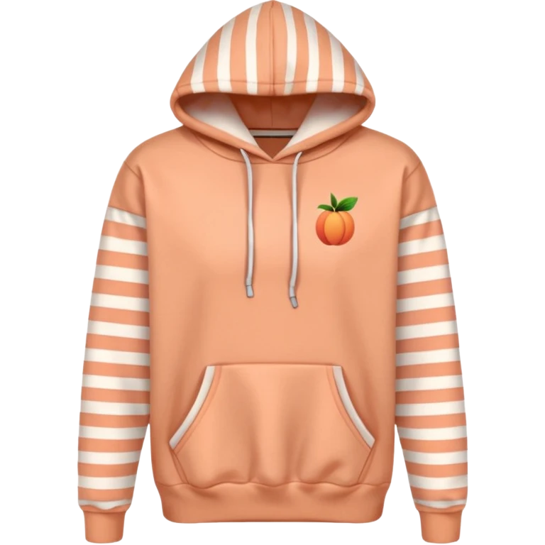 Peach colored striped hoodie emoji