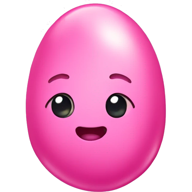 A cute pink jellybean emoji