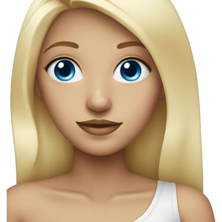 blonde girl with blue eyes emoji