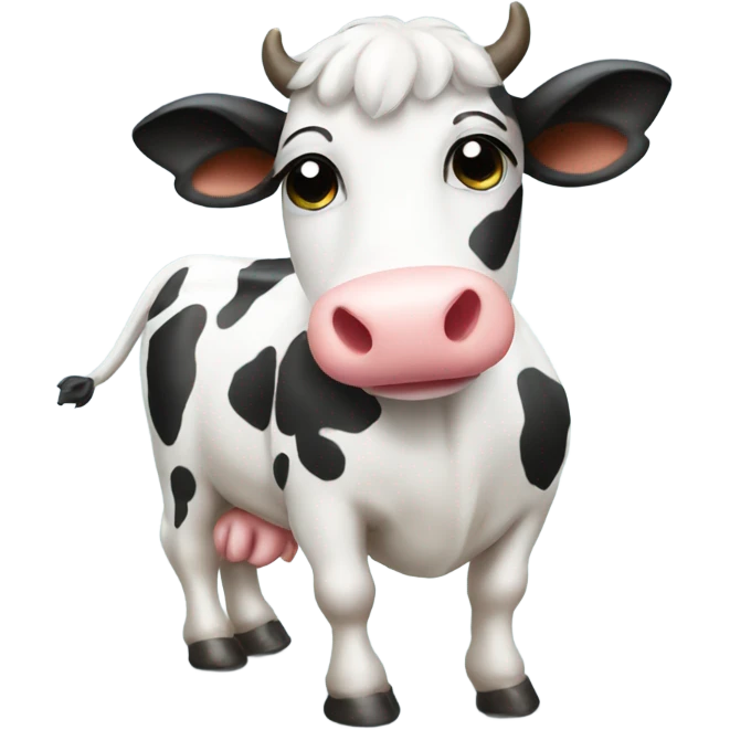 Sparkly cow cute emoji