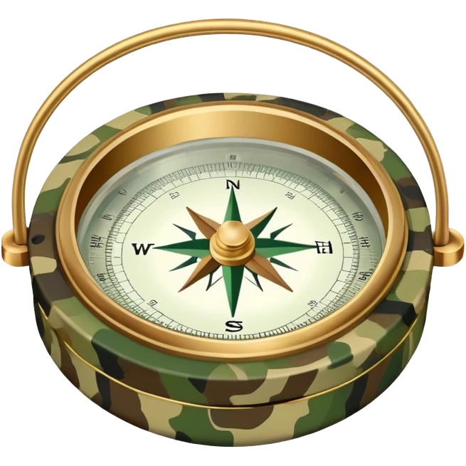military compass with camouflage pattern emoji