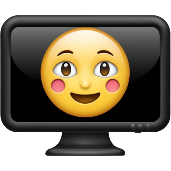 монитор с пустым экраном emoji