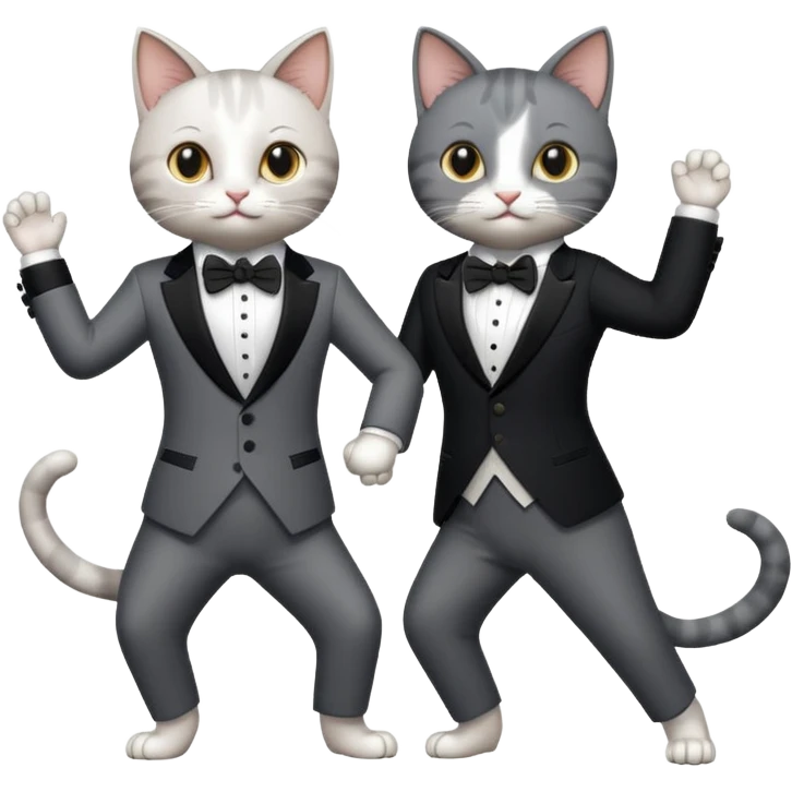 Cats couple tango dancing  emoji