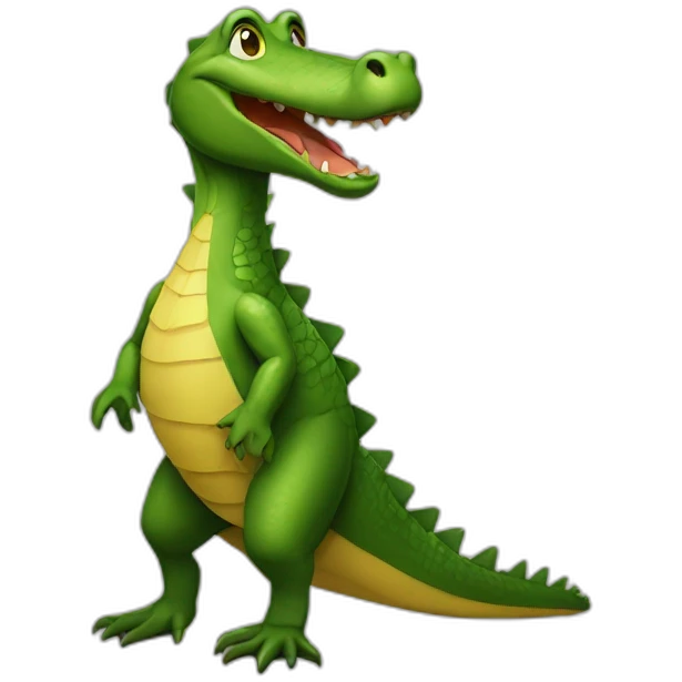 Aligator on chiken emoji
