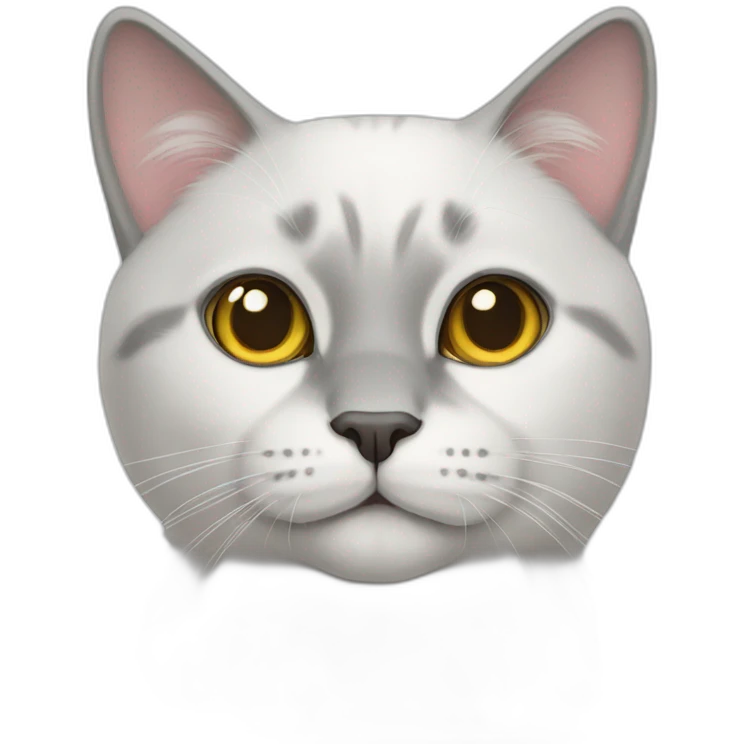 British white-gray cat emoji