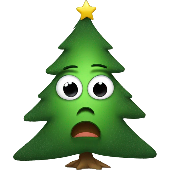 Sad Christmas tree  emoji