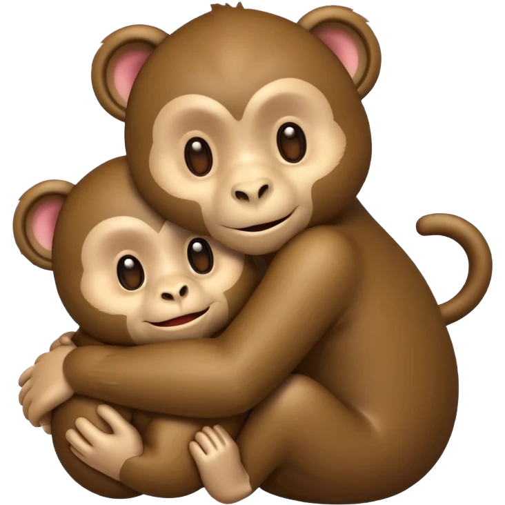 Make a emoji bear hug an emoji monkey 🐒 🧸 emoji