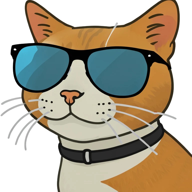Cat with sunglasses emoji