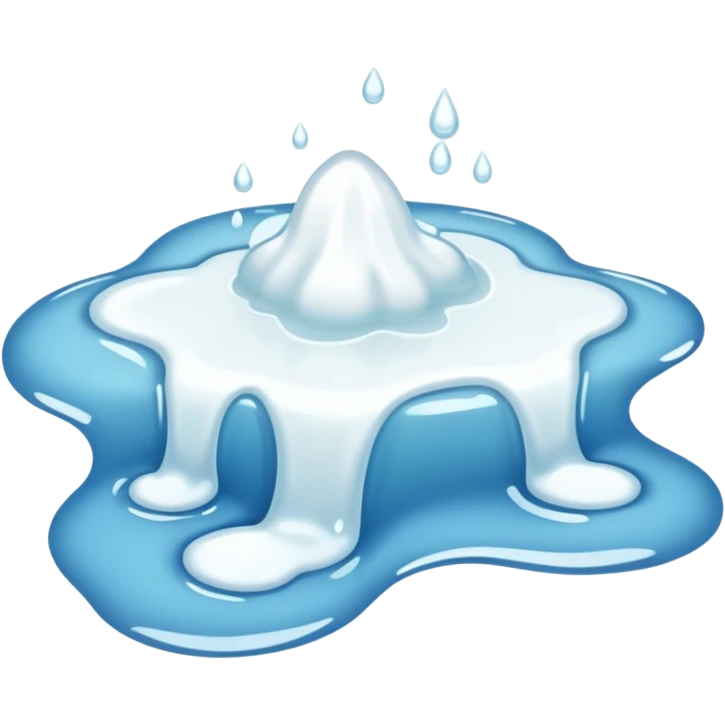 a small puddle of white liquid emoji