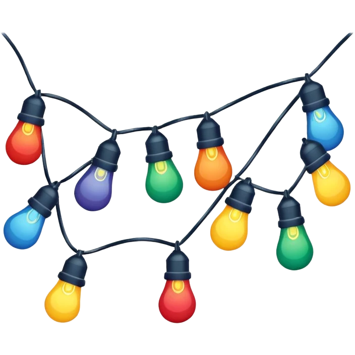 Christmas lights emoji