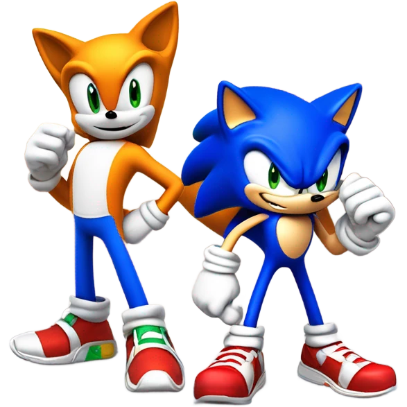 Sonic with tails emoji