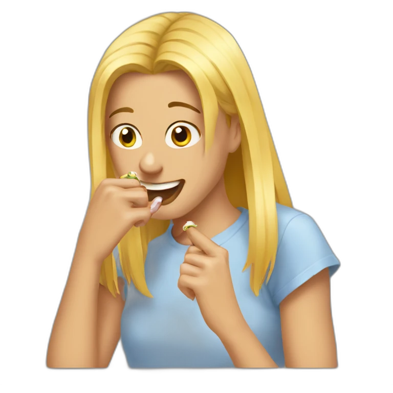 y2k biting nails emoji