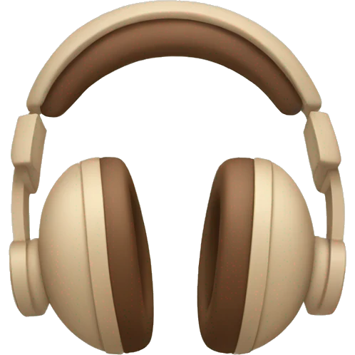 beige headphones with brown bows emoji
