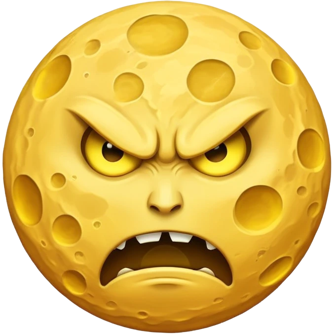 Angry moon emoji