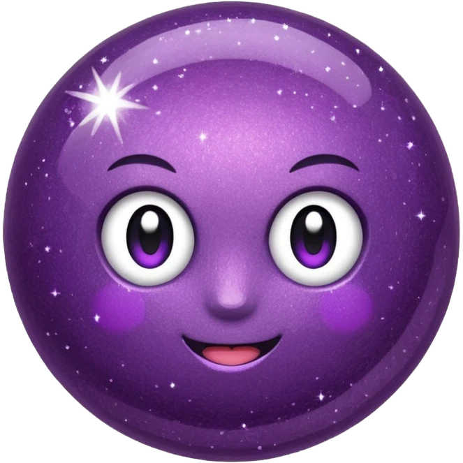 bolinha glitter roxo emoji