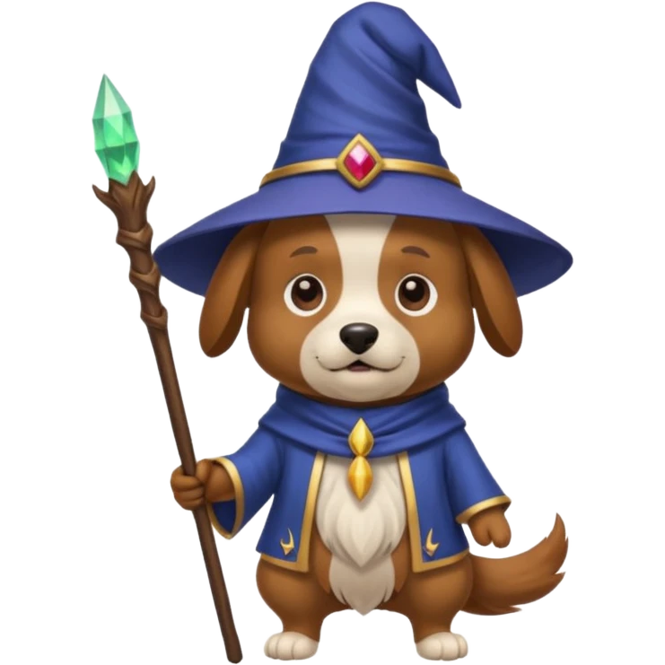 Dog wizard emoji