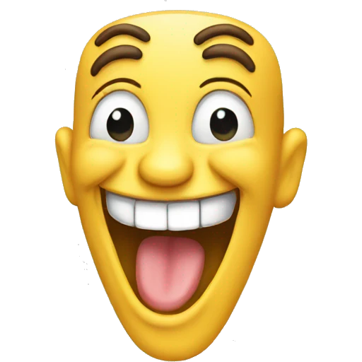 April fools pointing laughing emoji