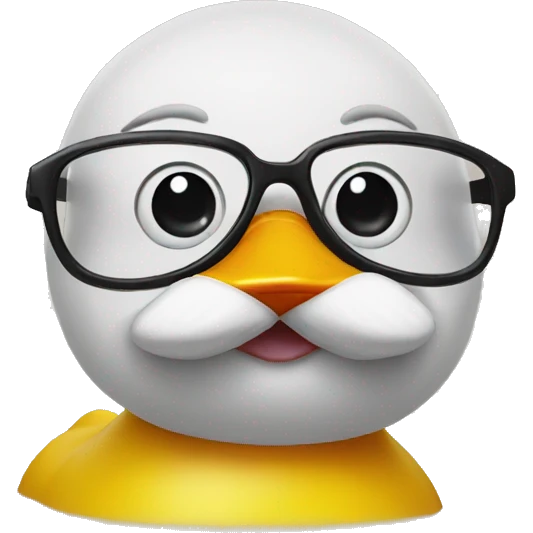 rubber duck with glasses emoji
