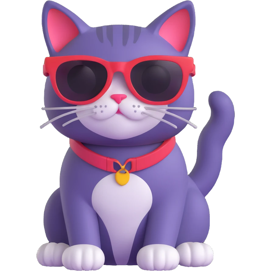 cat wearing sunglasses emoji