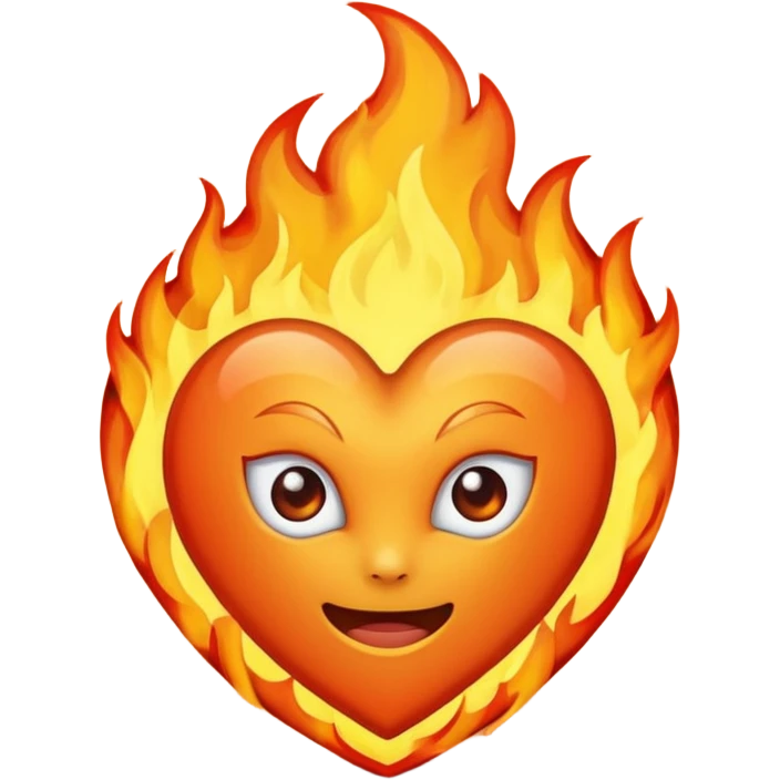 fireheart with letter A emoji