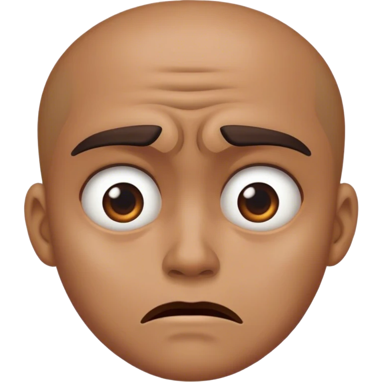 concerned and disturbed emoji