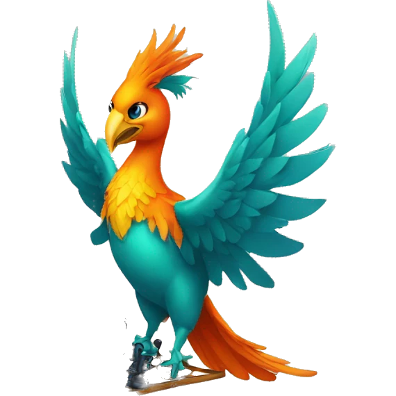 The phoenix bird is playing chess emoji