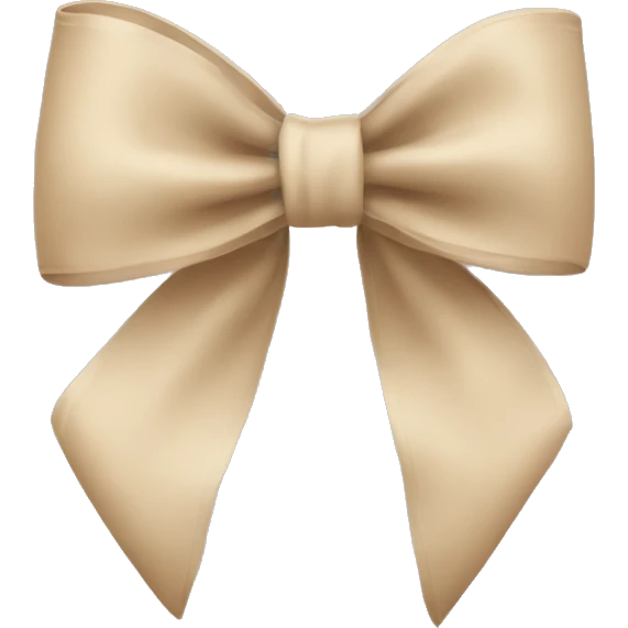 Beige bow emoji