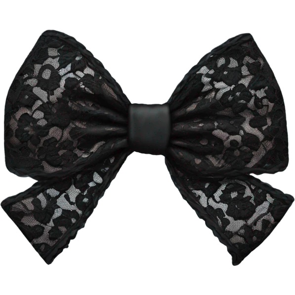 black lace bow emoji