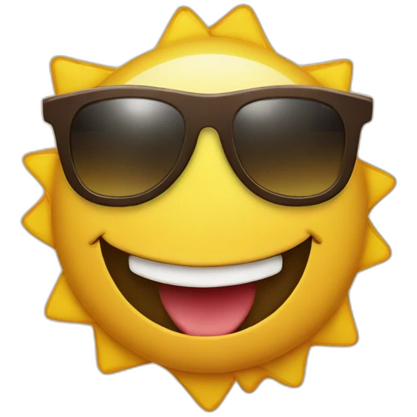 Veneer smile face with star sun glasses emoji