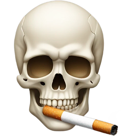 MIX A SKULL EMOJI WITH A CIGARETTE  emoji emoji
