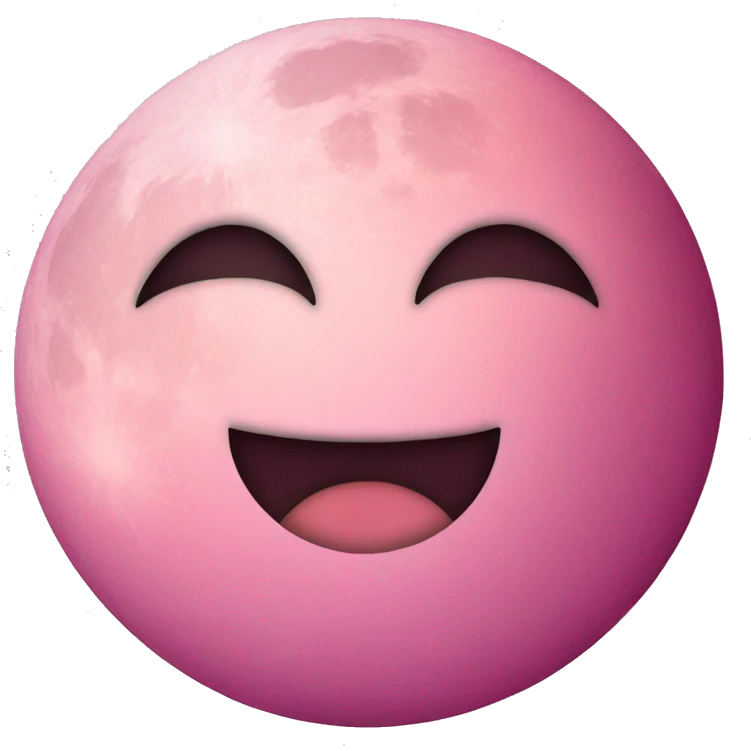 Pink moon emoji