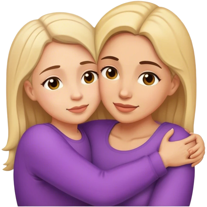 mom and daughter hugging emoji