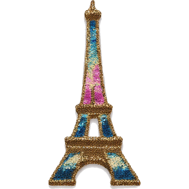 The Eiffel Tower in sequins emoji