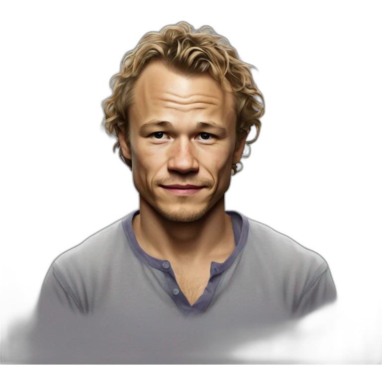 Heath Ledger wearing tee emoji
