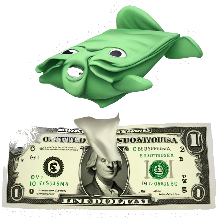 Dollar bill flying emoji