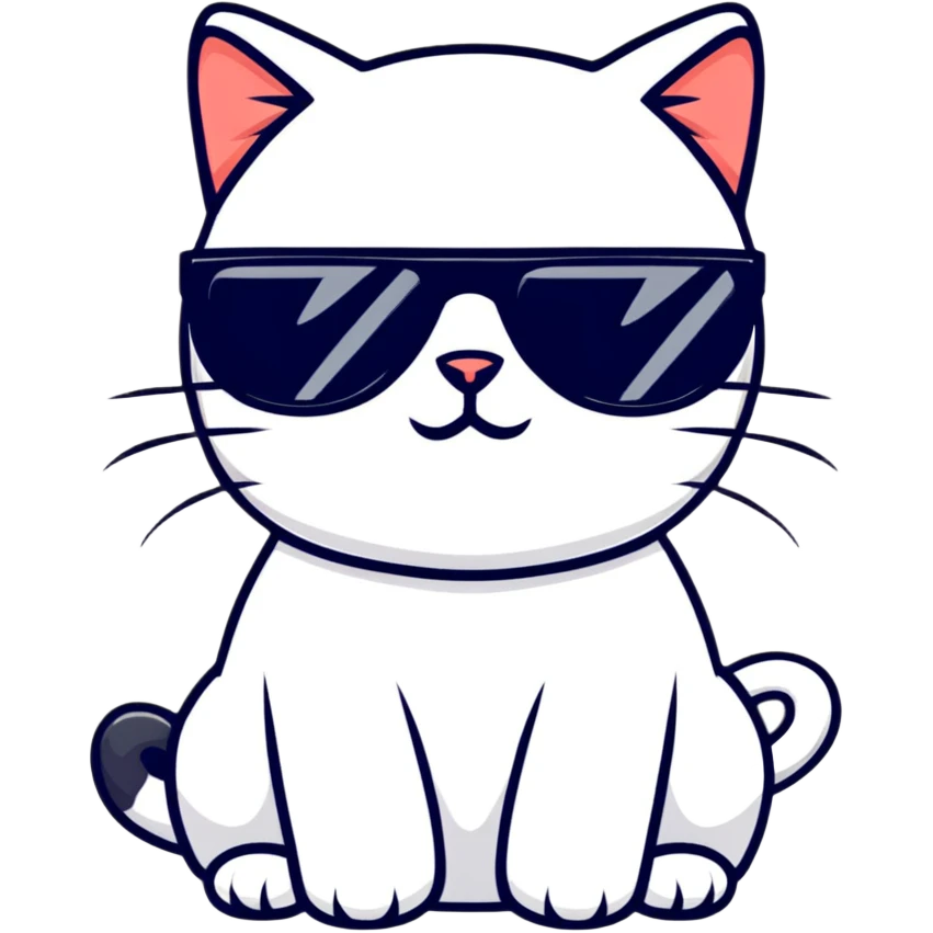 Cat with sunglasses emoji