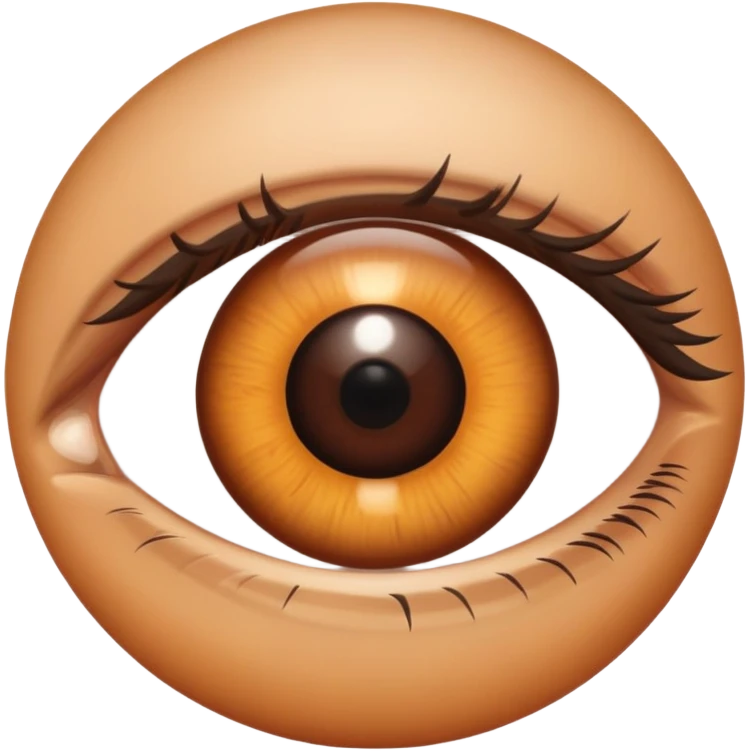 realistic brown eye emoji