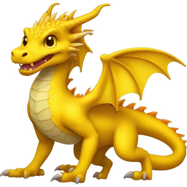 Yellow dragon emoji
