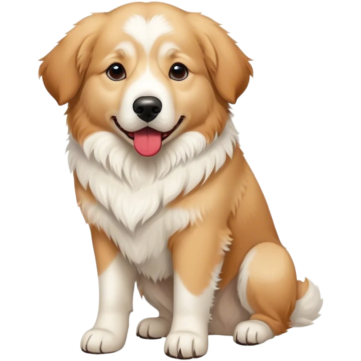 Red heeled Great Pyrenees mixed dog emoji